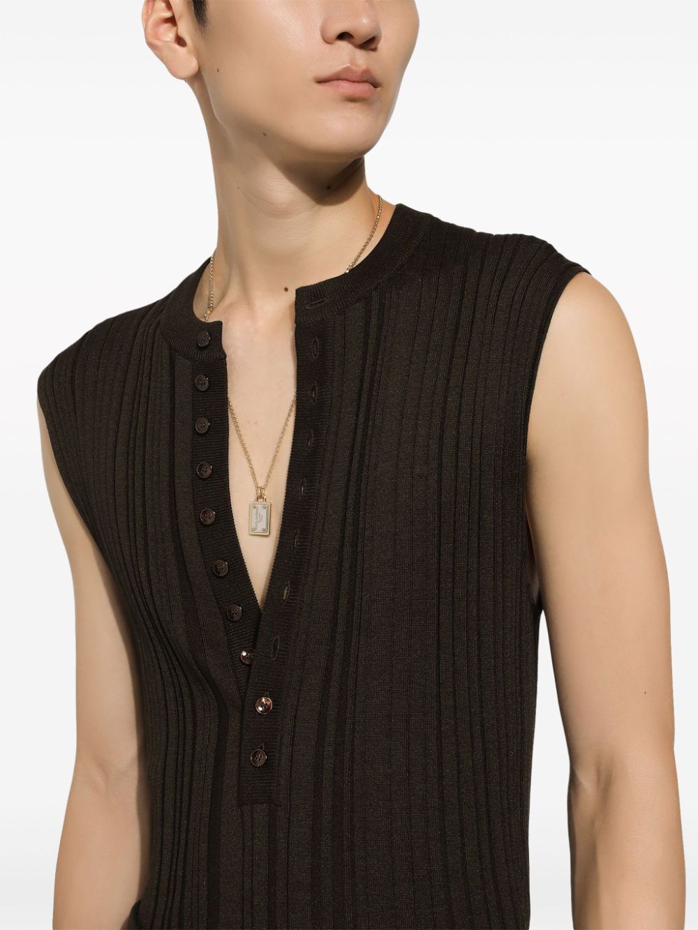 Logo-Engraved Mixed-Metal Necklace