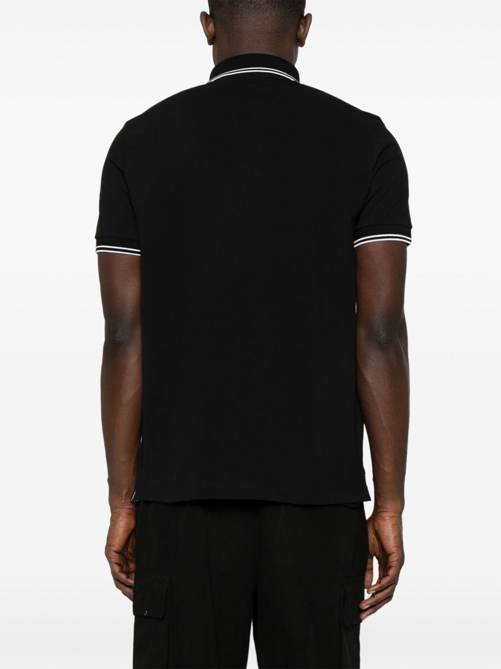 logo-patch polo shirt