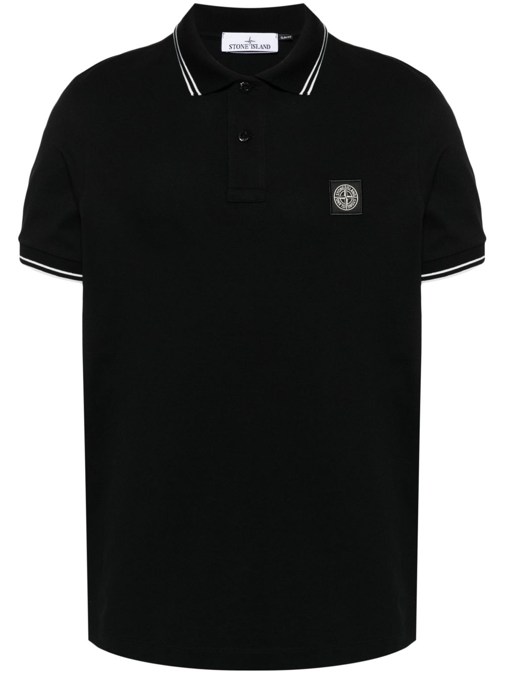 logo-patch polo shirt