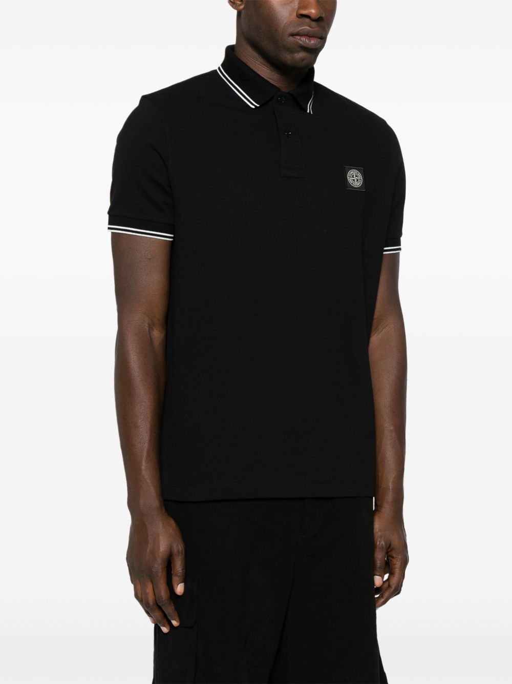 logo-patch polo shirt