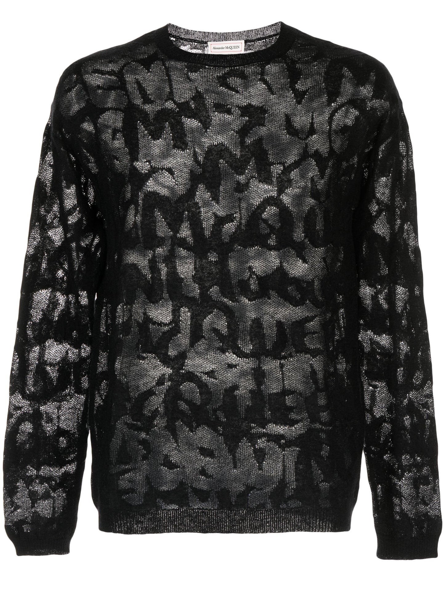 Devoré-Effect Crew-Neck Jumper