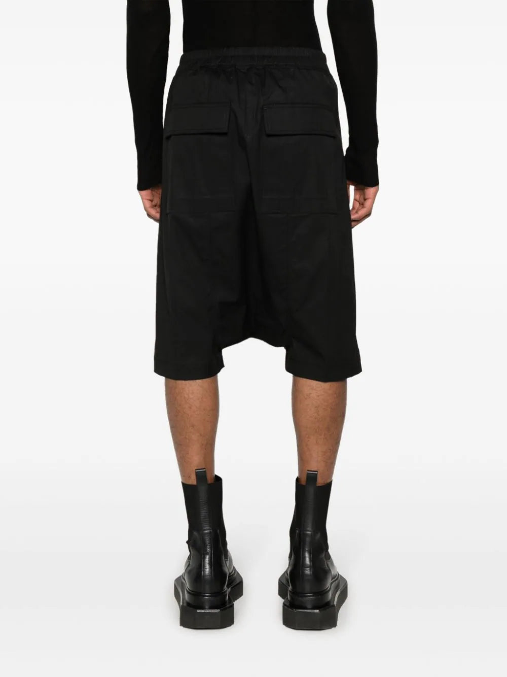 Poplin Drop-Crotch Shorts