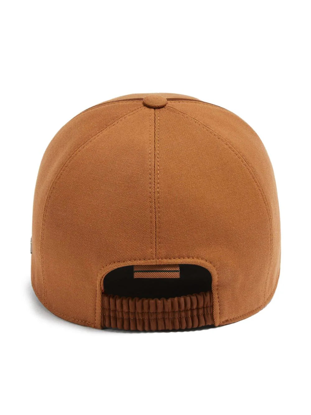 Zegna Cotton Wool Mix Side Logo Cap Brown