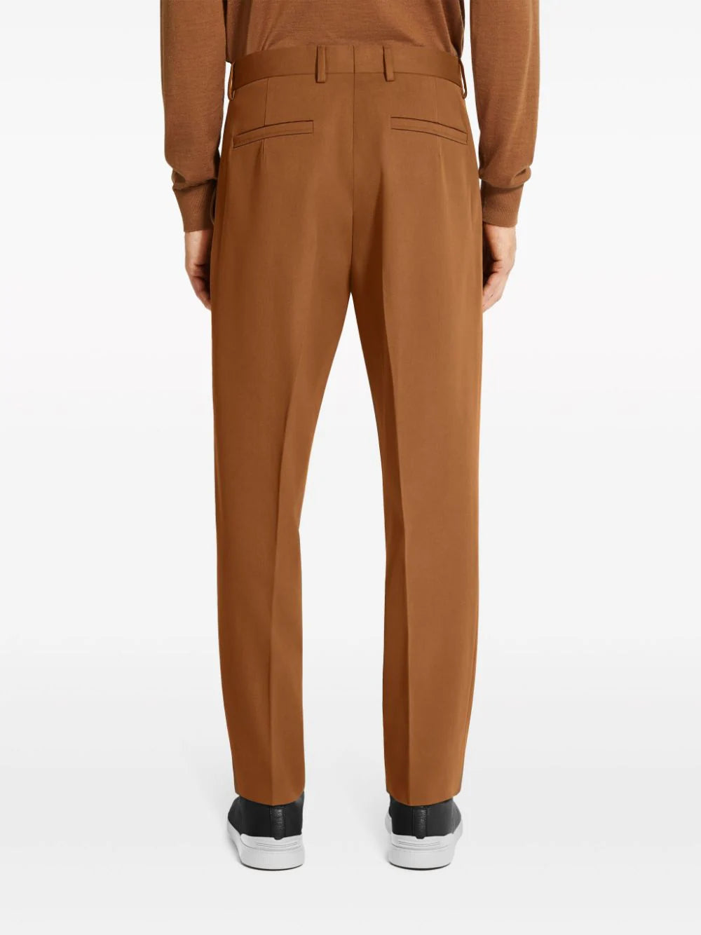 Pressed-Crease Straight-Leg Trousers