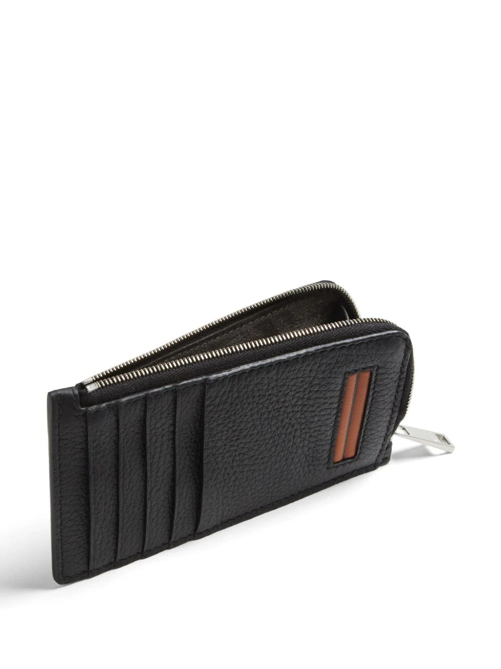 Stripe-Embellished Leather Wallet