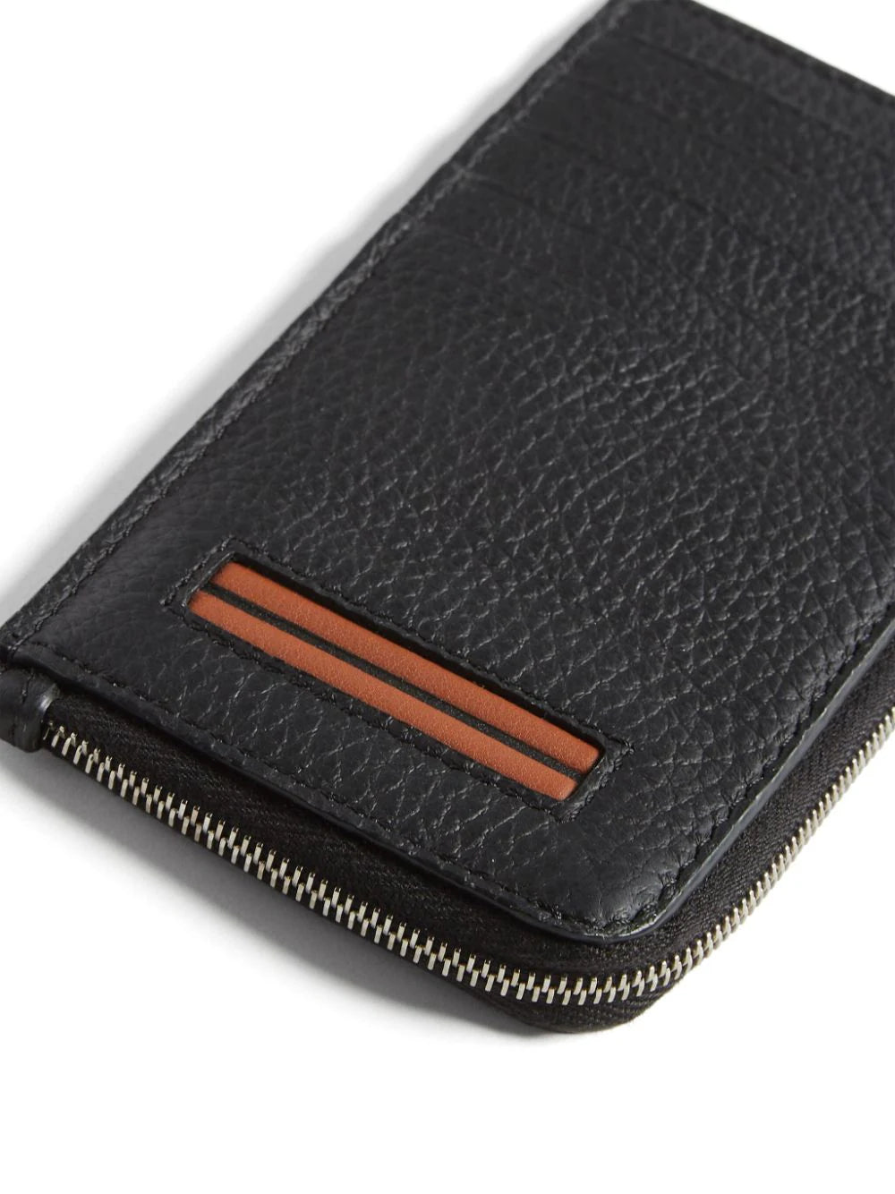 Stripe-Embellished Leather Wallet