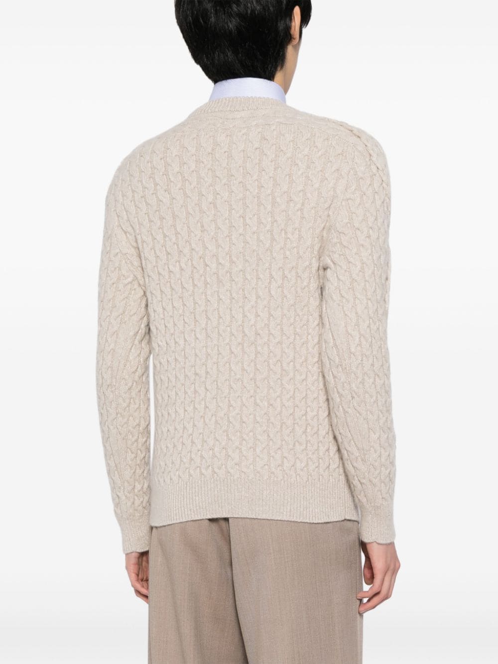 Crew-Neck Cable-Knit Jumper