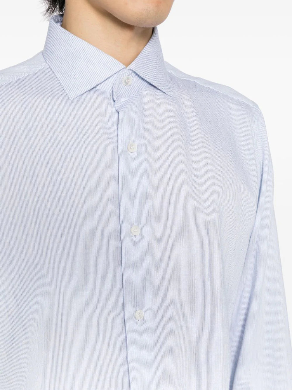 Striped Cotton-Cashmere Blend Shirt