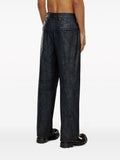 D-Chino-Work Coated Straight-Leg Jeans