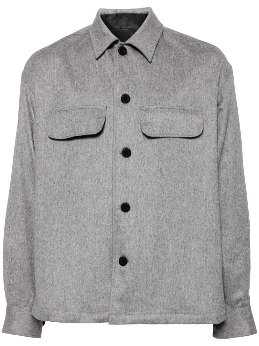 Felted Cashmere-Blend Shirt