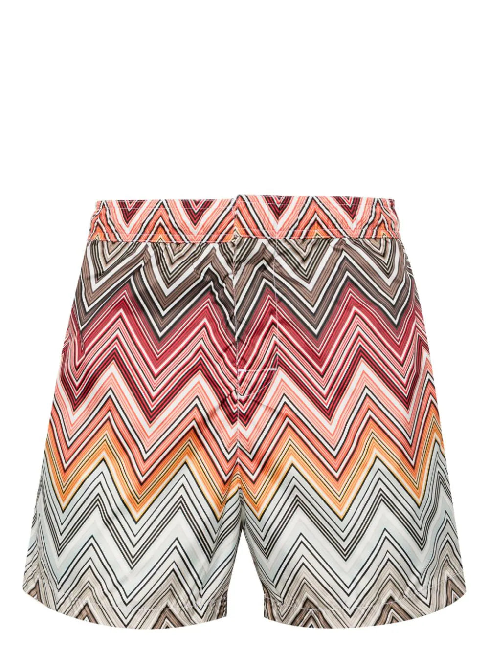 Zigzag-Pattern Swim Shorts