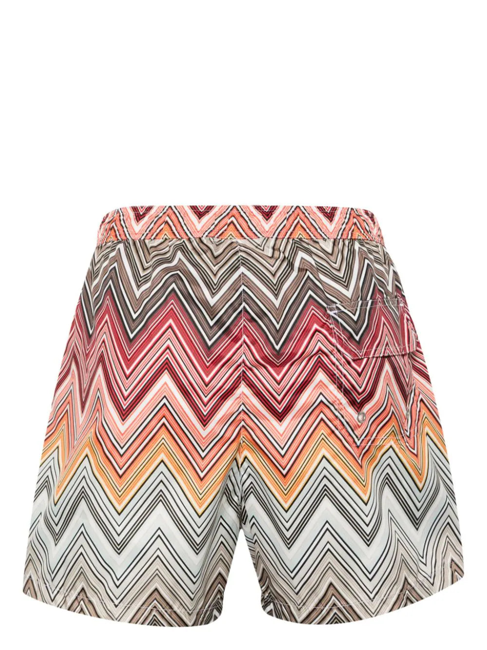 Zigzag-Pattern Swim Shorts