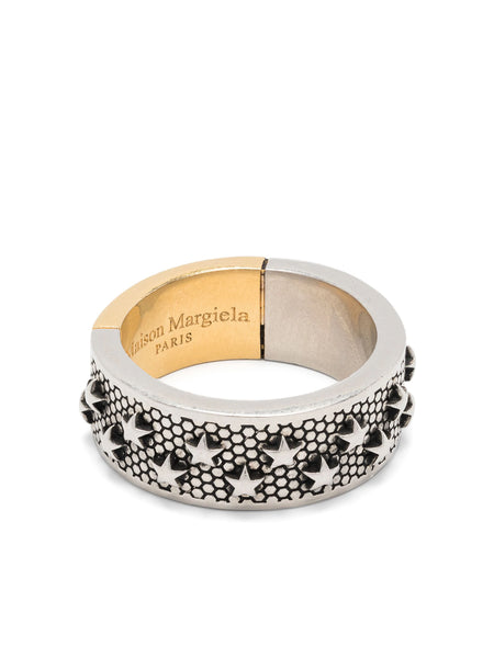 Star-Embossed Flat-Band Ring