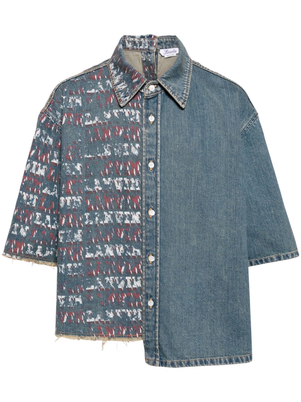 X Future Asymmetric Denim Shirt