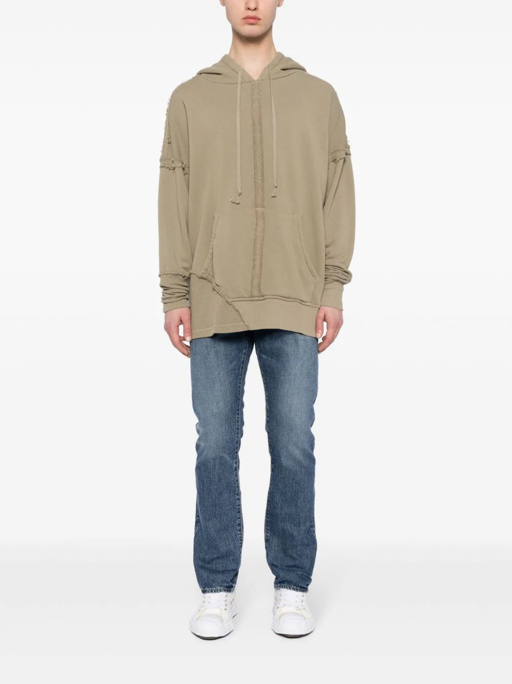 Distressed Cotton Hoodie