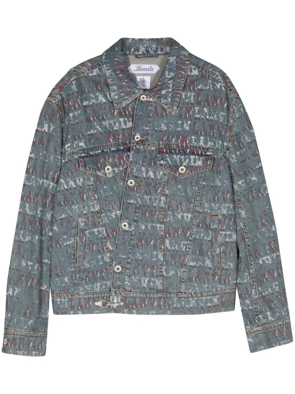 X Future Stamp-Effect Denim Jacket