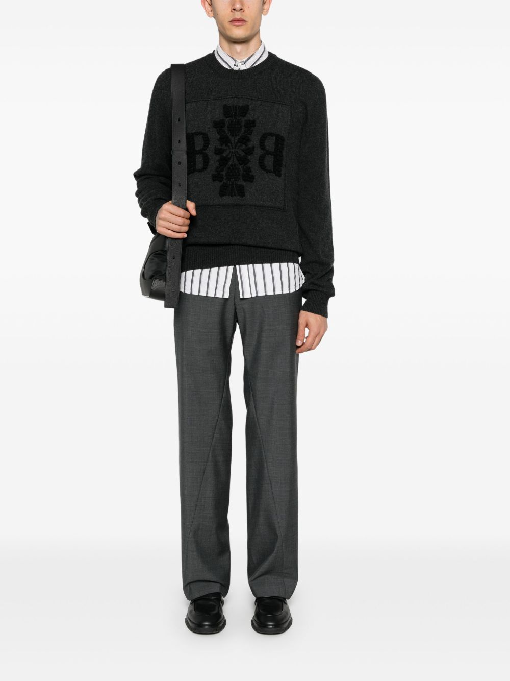 3D-logo cashmere jumper