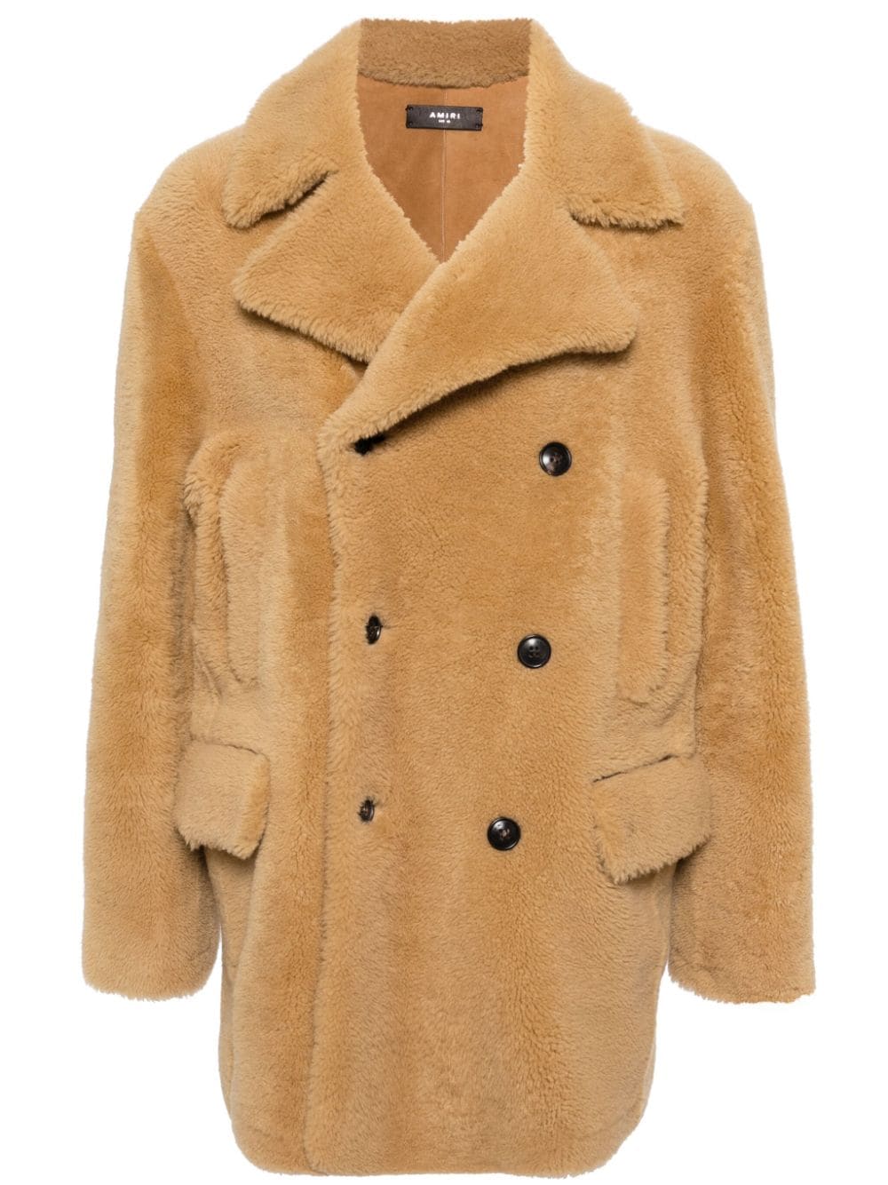 Double-Breasted Shearling Coat