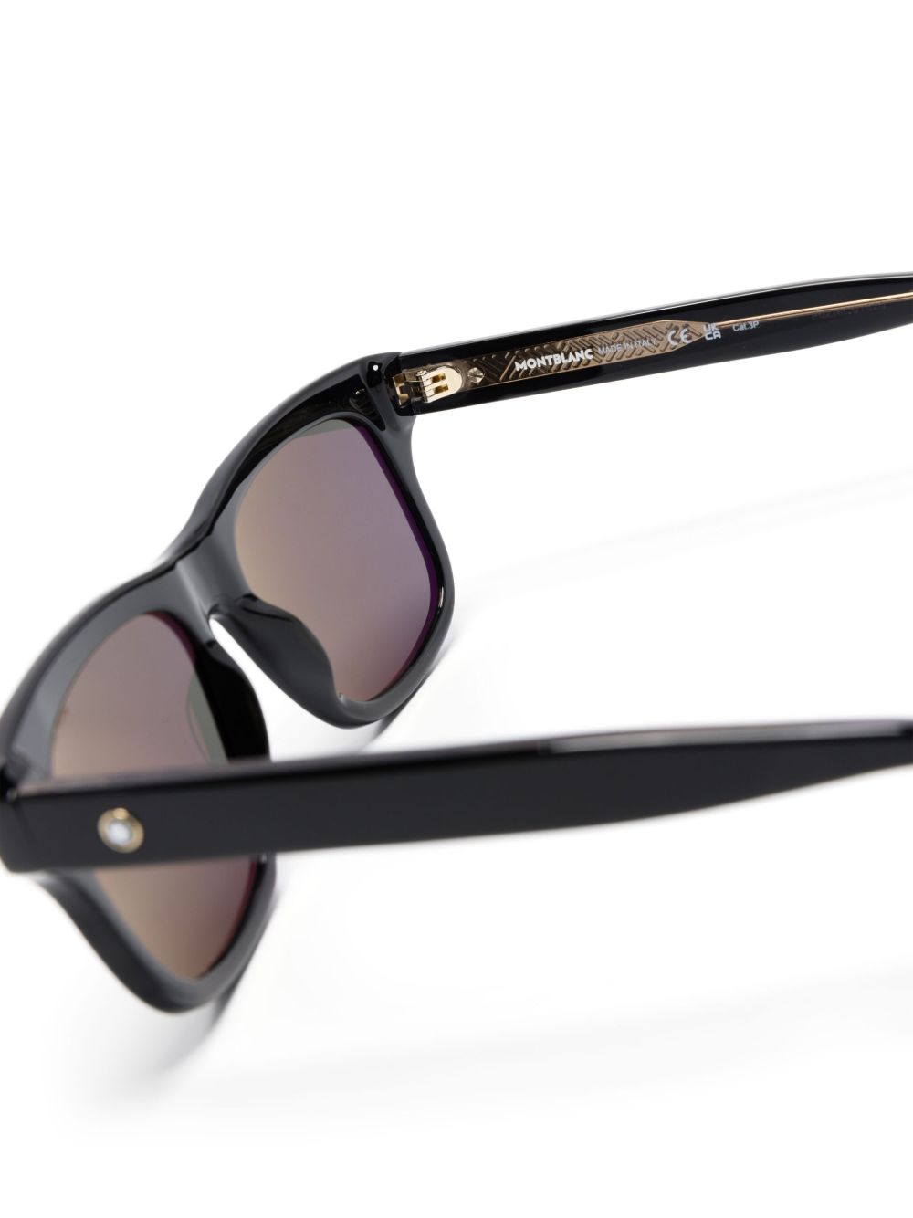 logo-engraved square-frame sunglasses