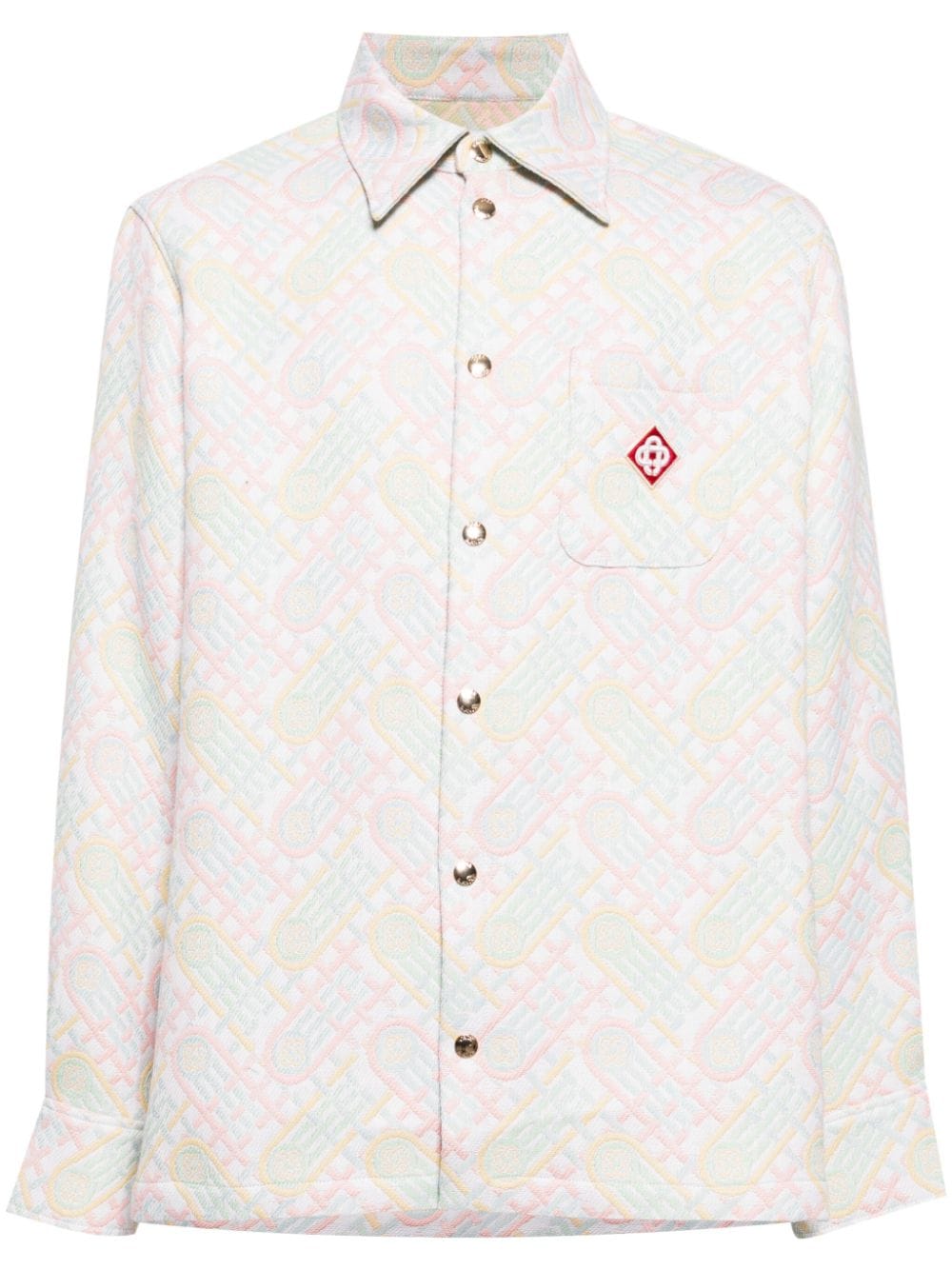 Logo-Appliqué Monogram-Jacquard Jacket