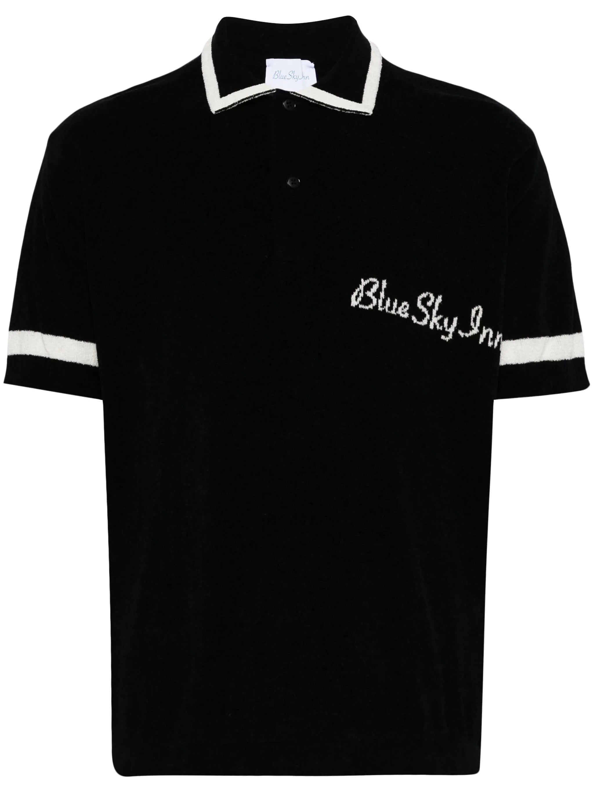 Logo-Jacquard Polo Top