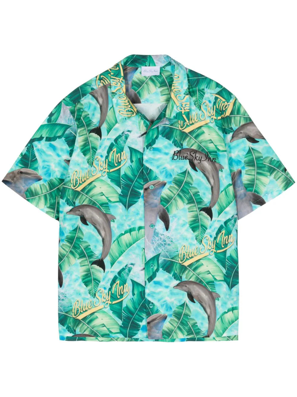 Dolphin-Print Cotton Shirt