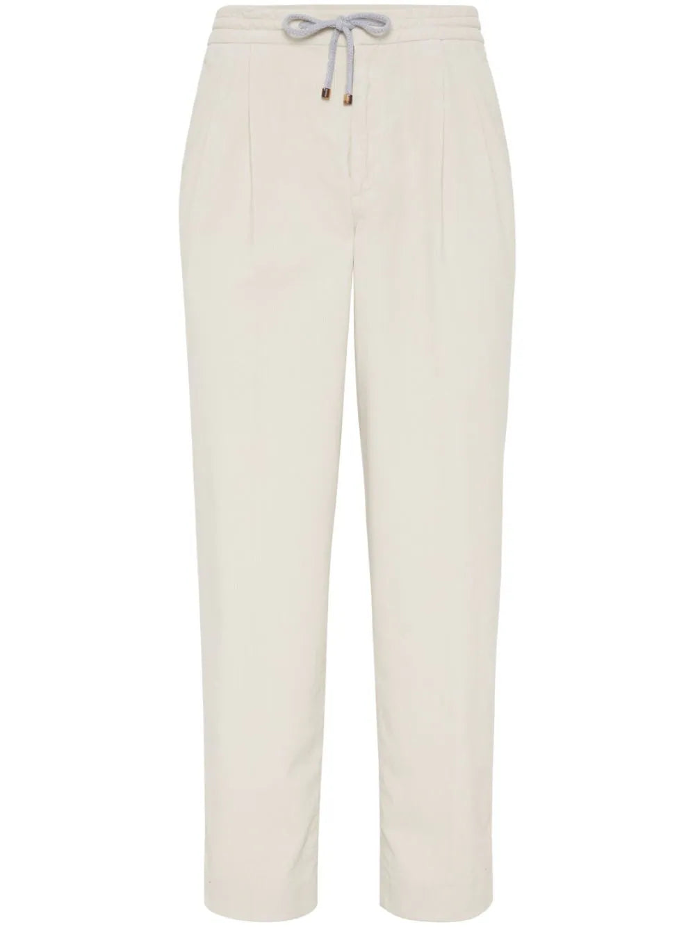 Pleat-Detailing Cotton Trousers