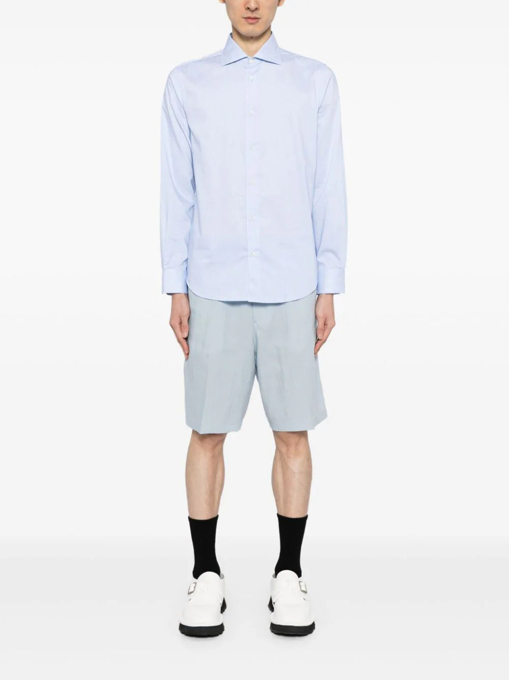 Drawstring-Waist Linen Shorts