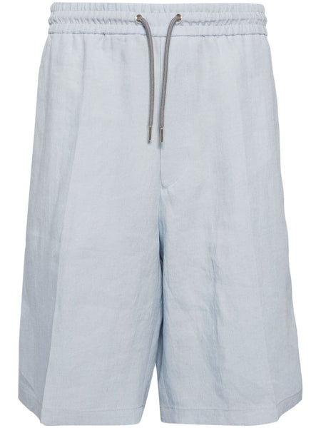 Drawstring-Waist Linen Shorts