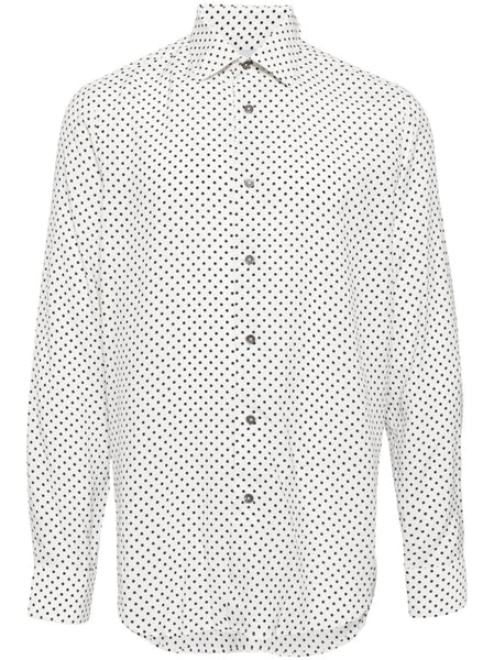 Long-Sleeves Polka Dot Shirt
