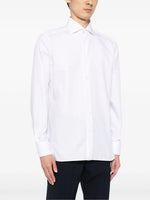 Spread-Collar Cotton Shirt