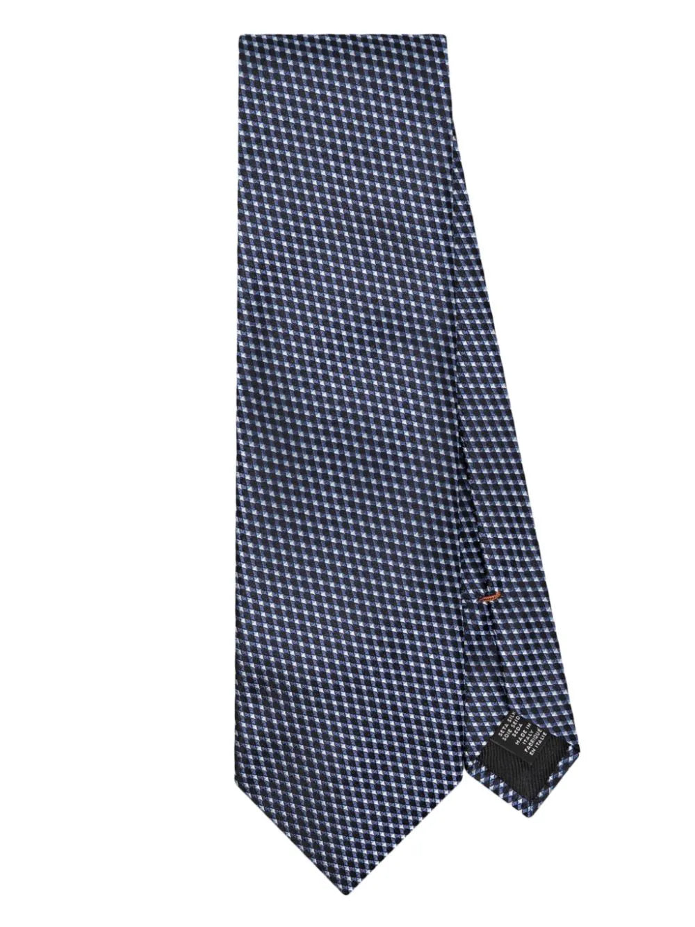 Check Patterned-Jacquard Silk Tie