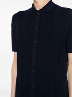 Polo-Collar Button-Up Shirt
