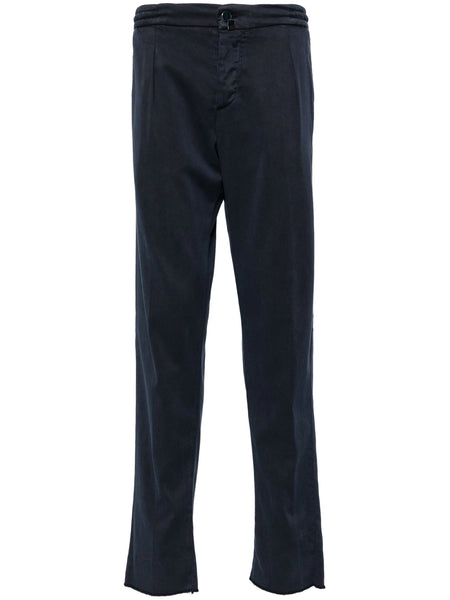 Pleated Tapered-Leg Trousers