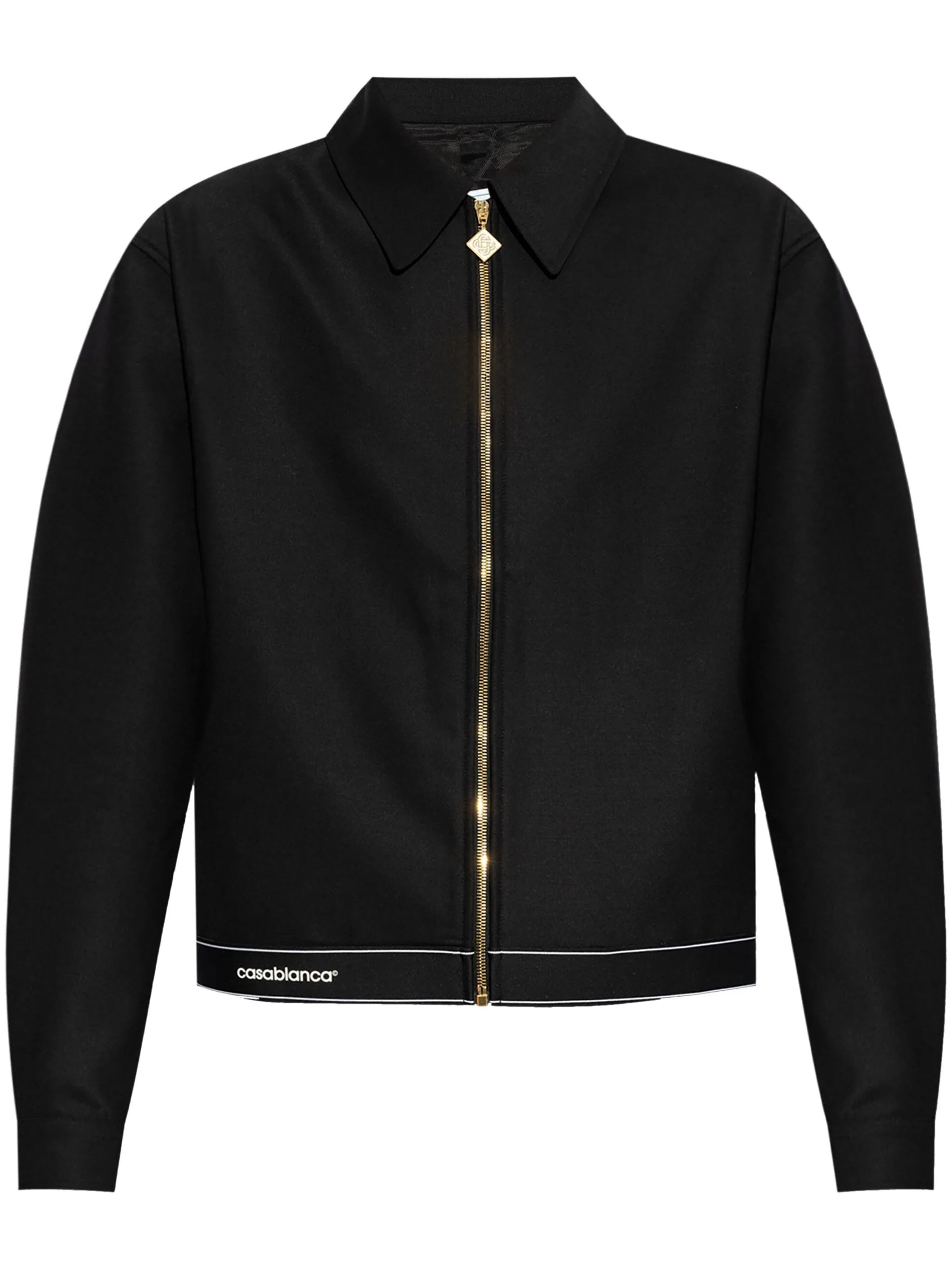 Logo-Print Zipped Bomber Jacket