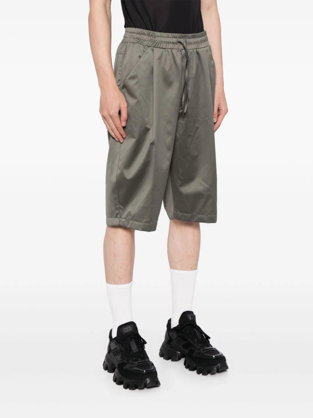 Drawstring-Waist Bermuda Shorts