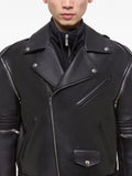 Belted Leather Biker Jacket
