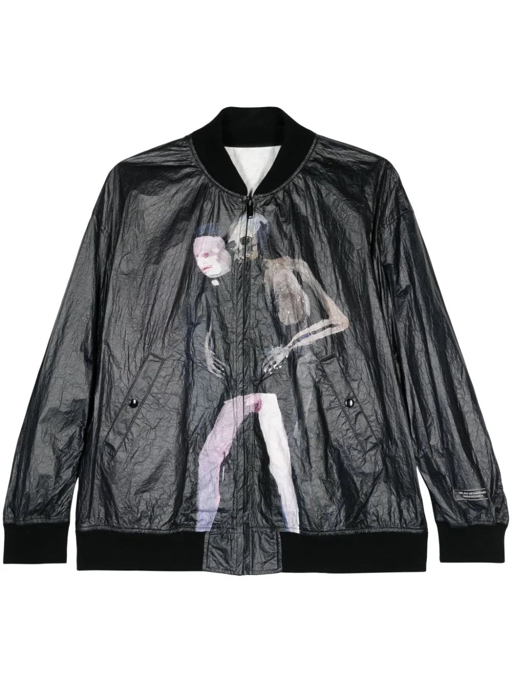 Graphic-Print Bomber Jacket