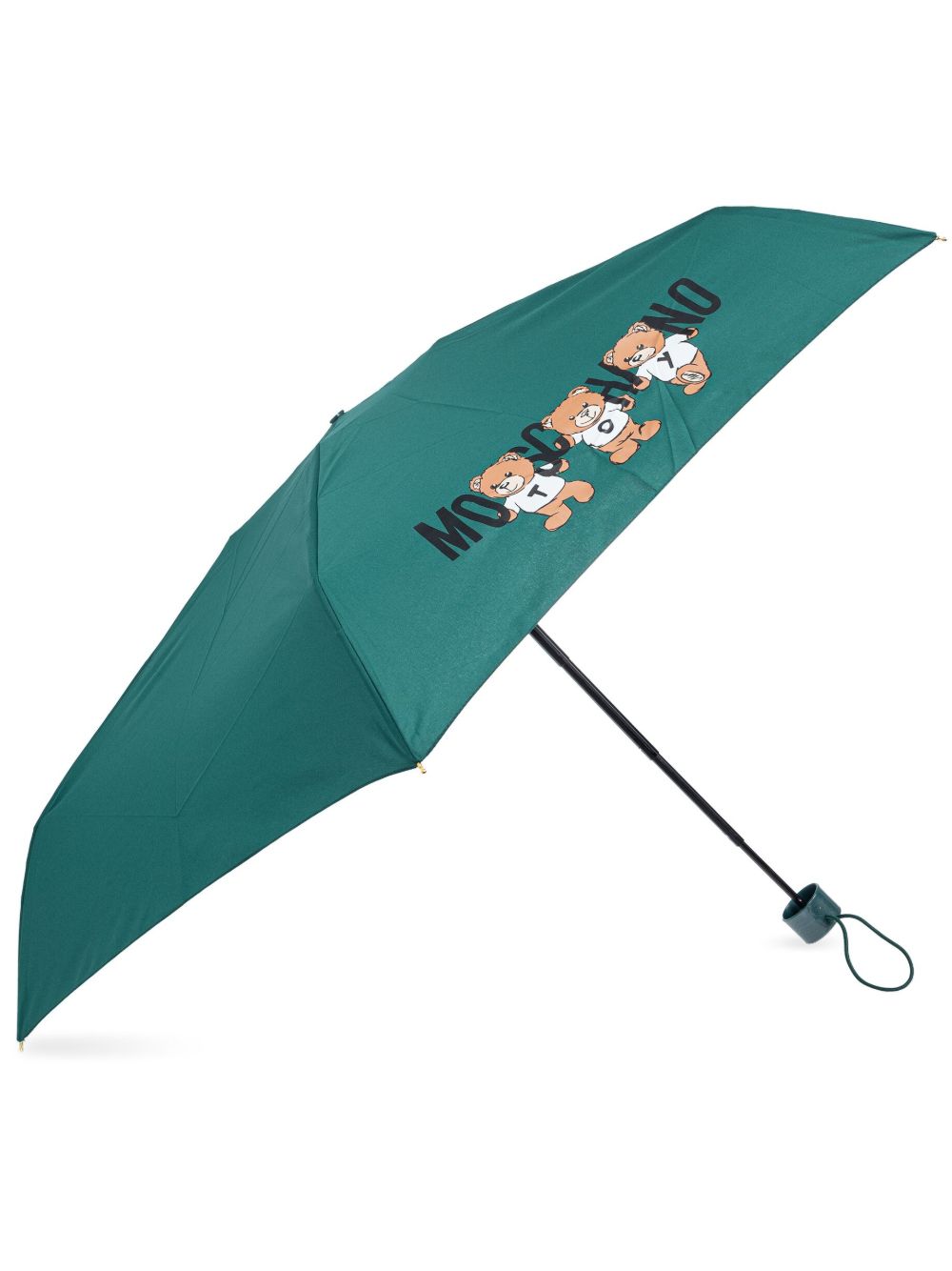 teddy bear-logo print compact umbrella 