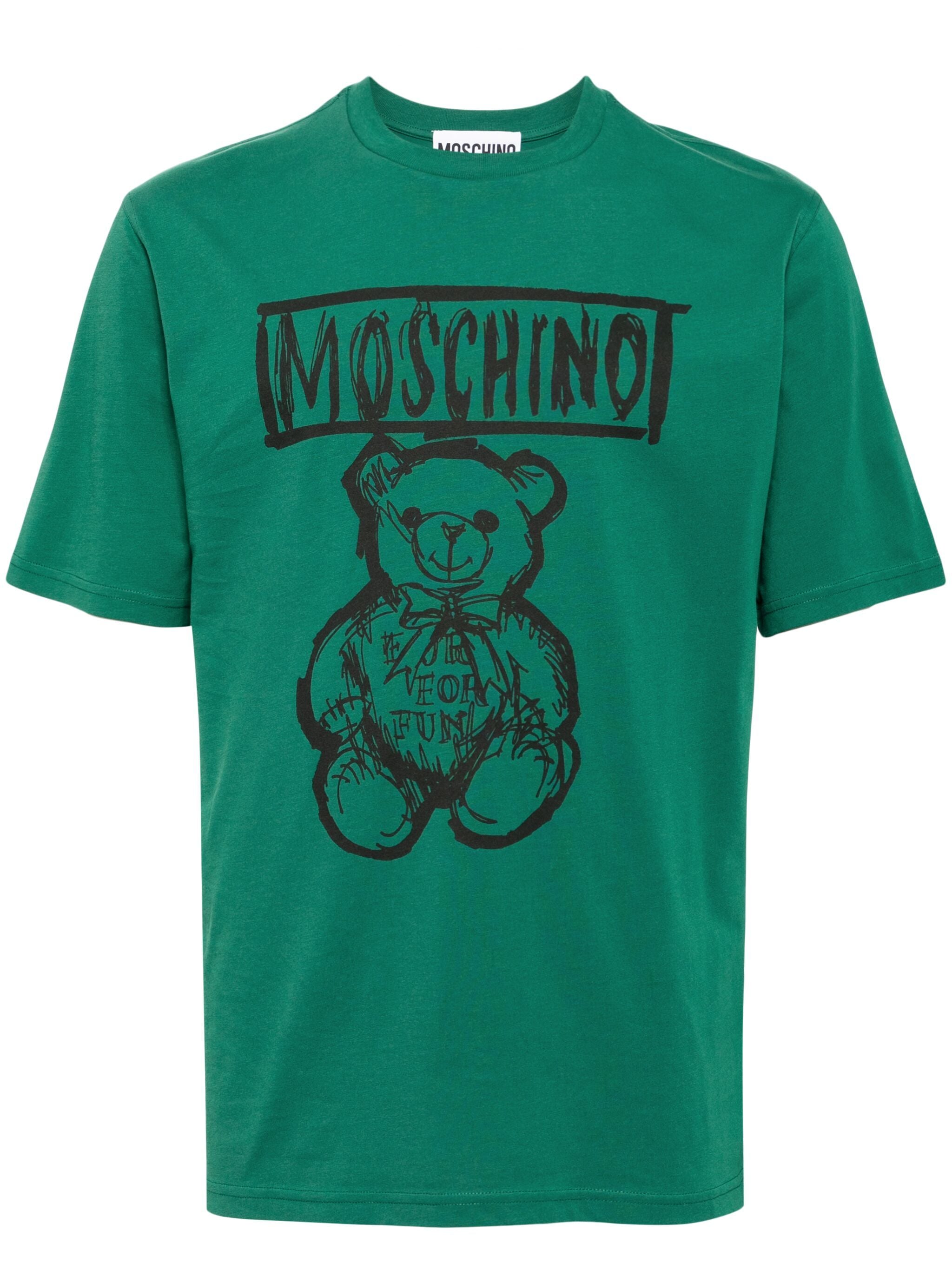 Teddy Bear Print Cotton T-Shirt