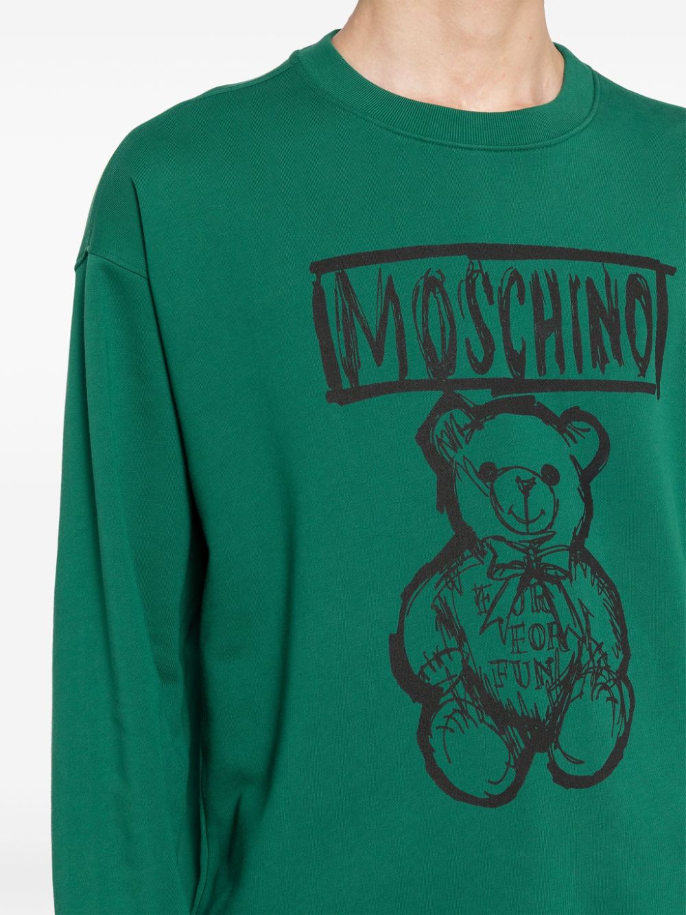 Drawn Teddy Bear Cotton Sweatshirt