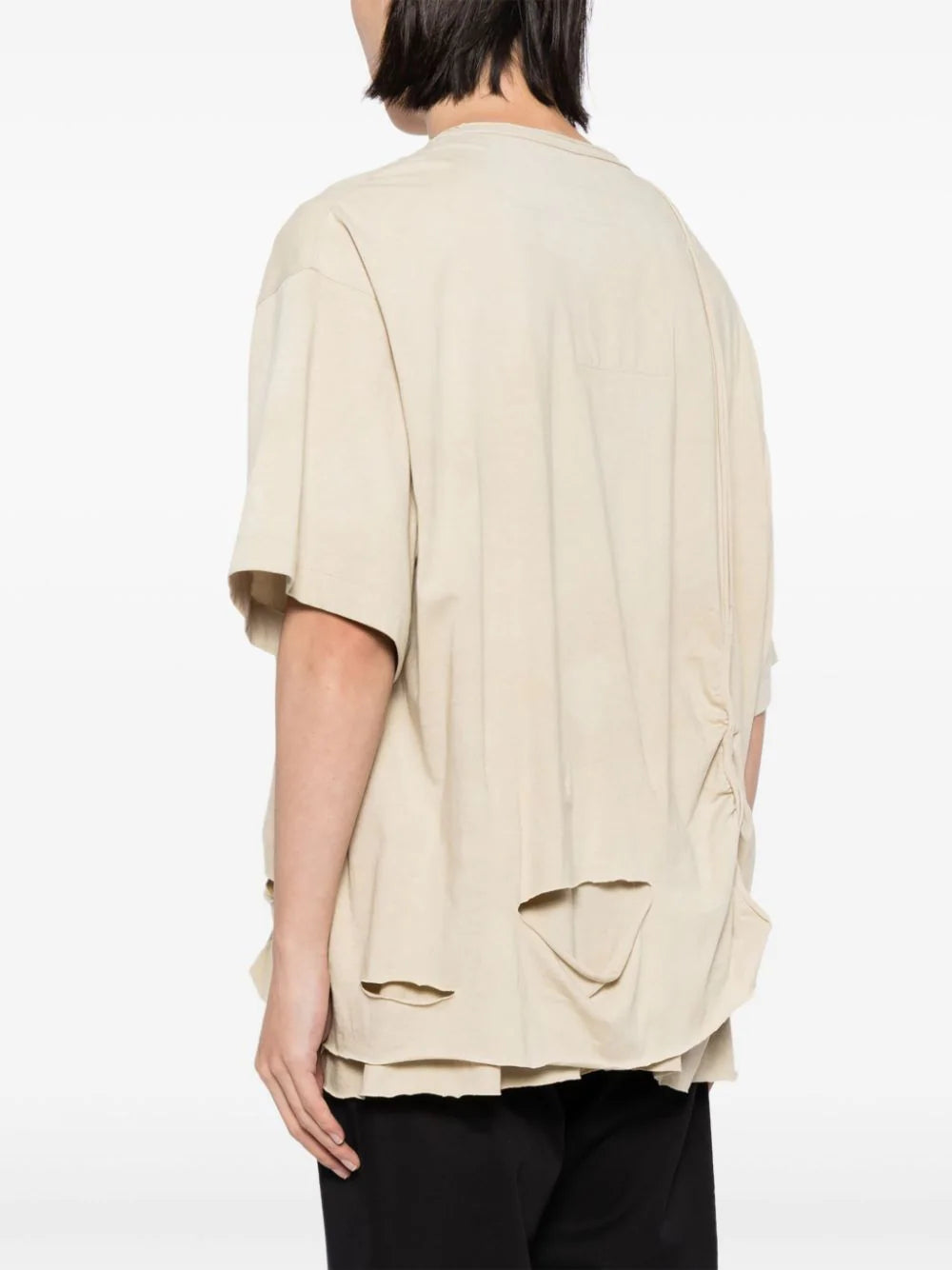 Draped Cotton T-Shirt