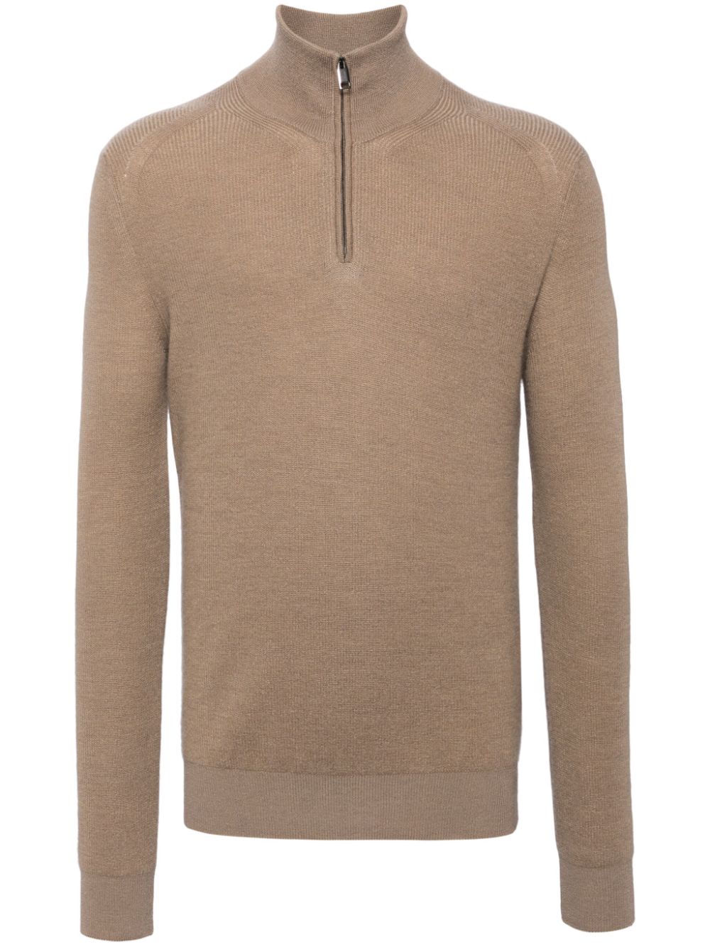 High Neck Zip-Up Jumper