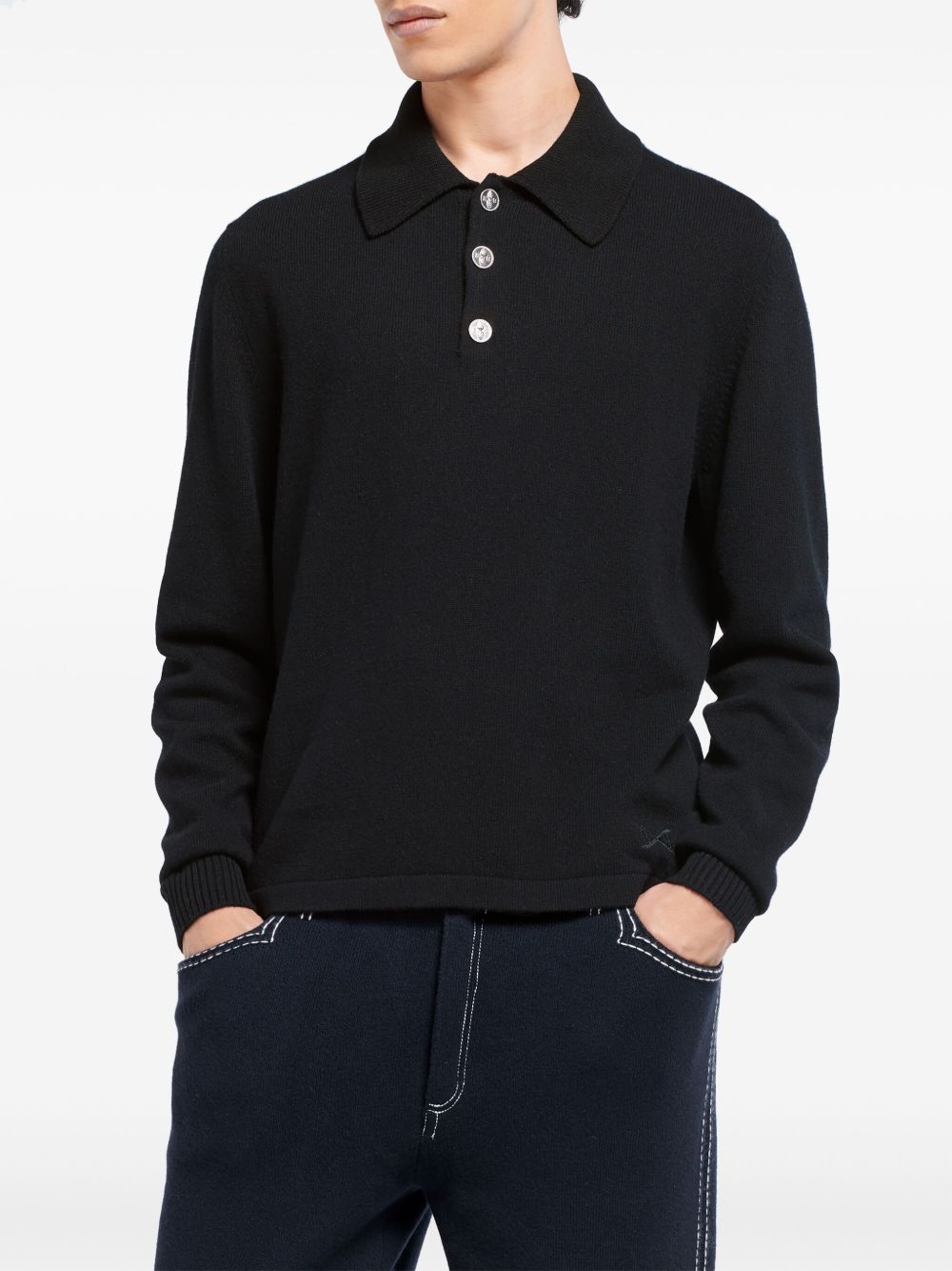 B Label cashmere polo shirt