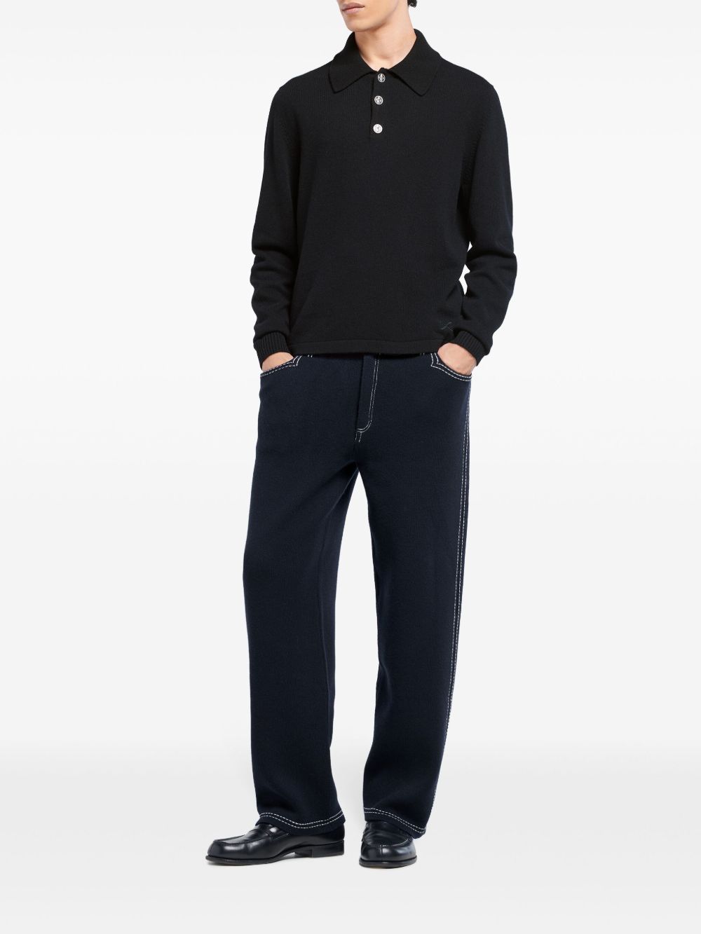 B Label cashmere polo shirt