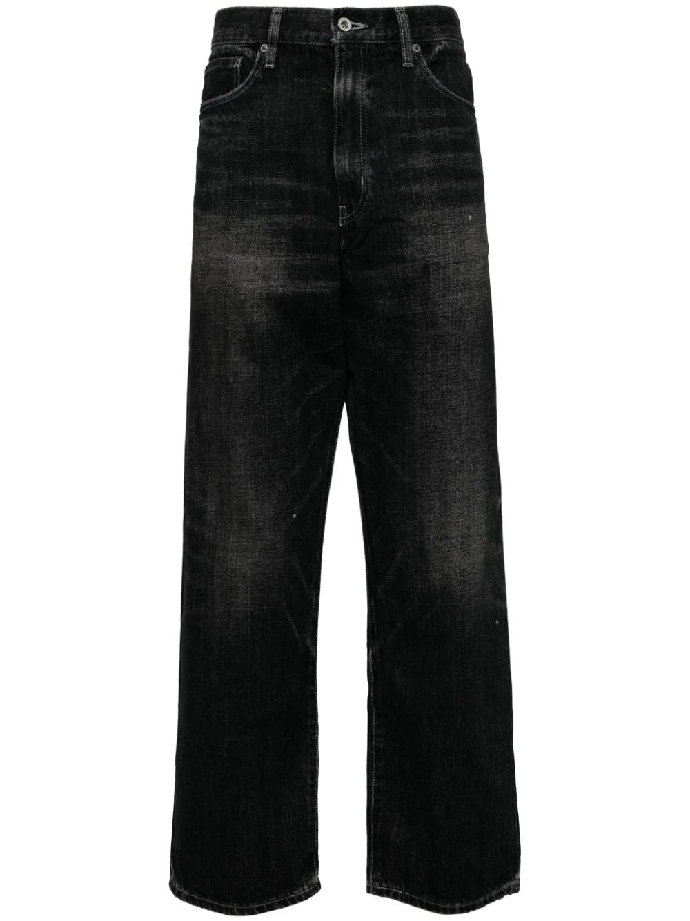 Washed Denim Dp Wide Pants