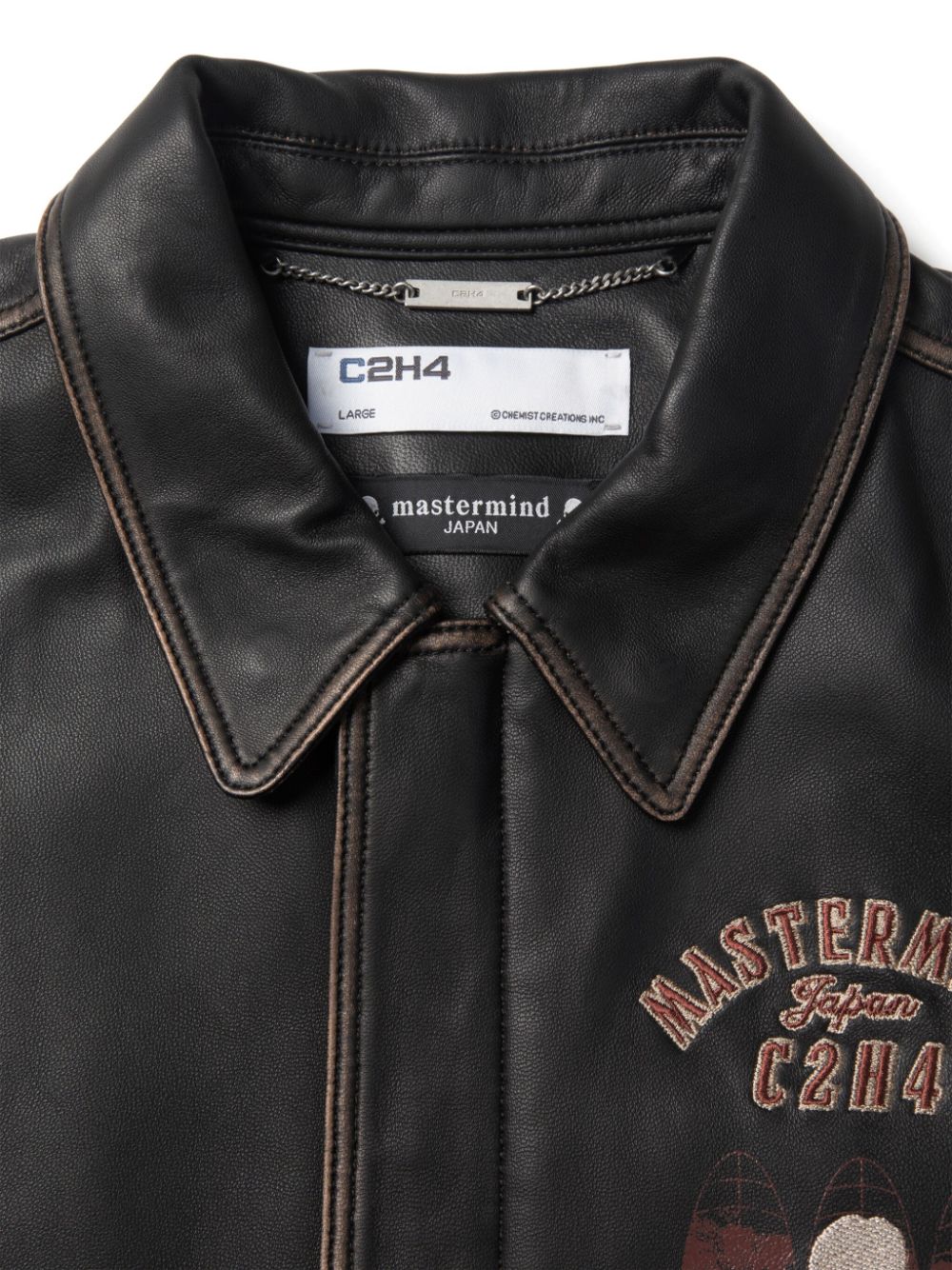 X C2h4 Leather Bomber Jacket