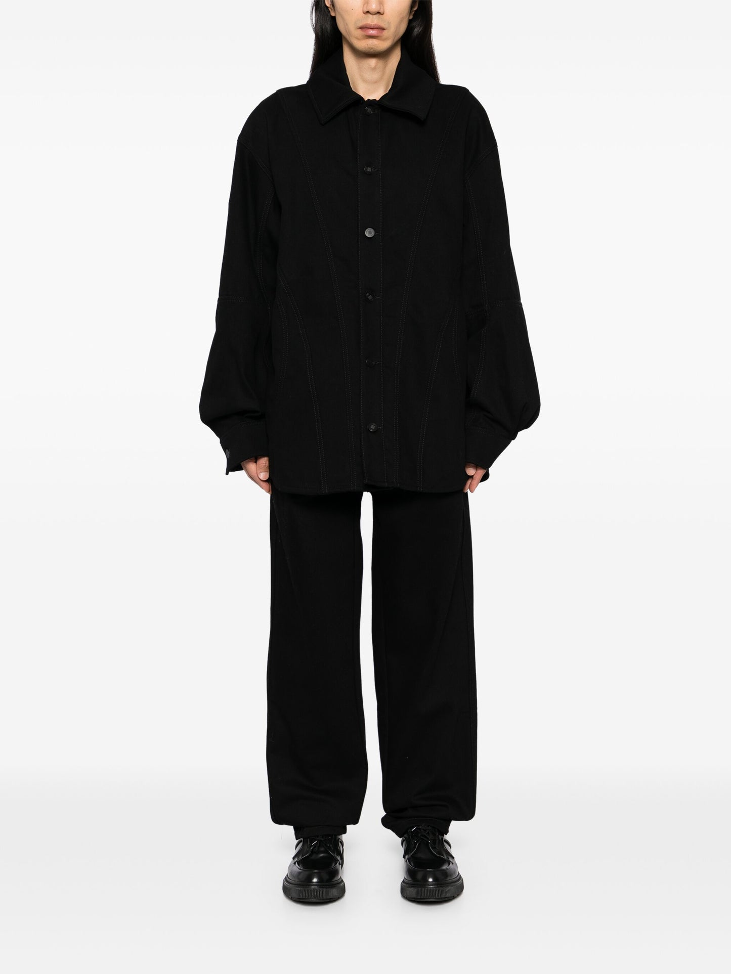 Corset Details Denim Jacket