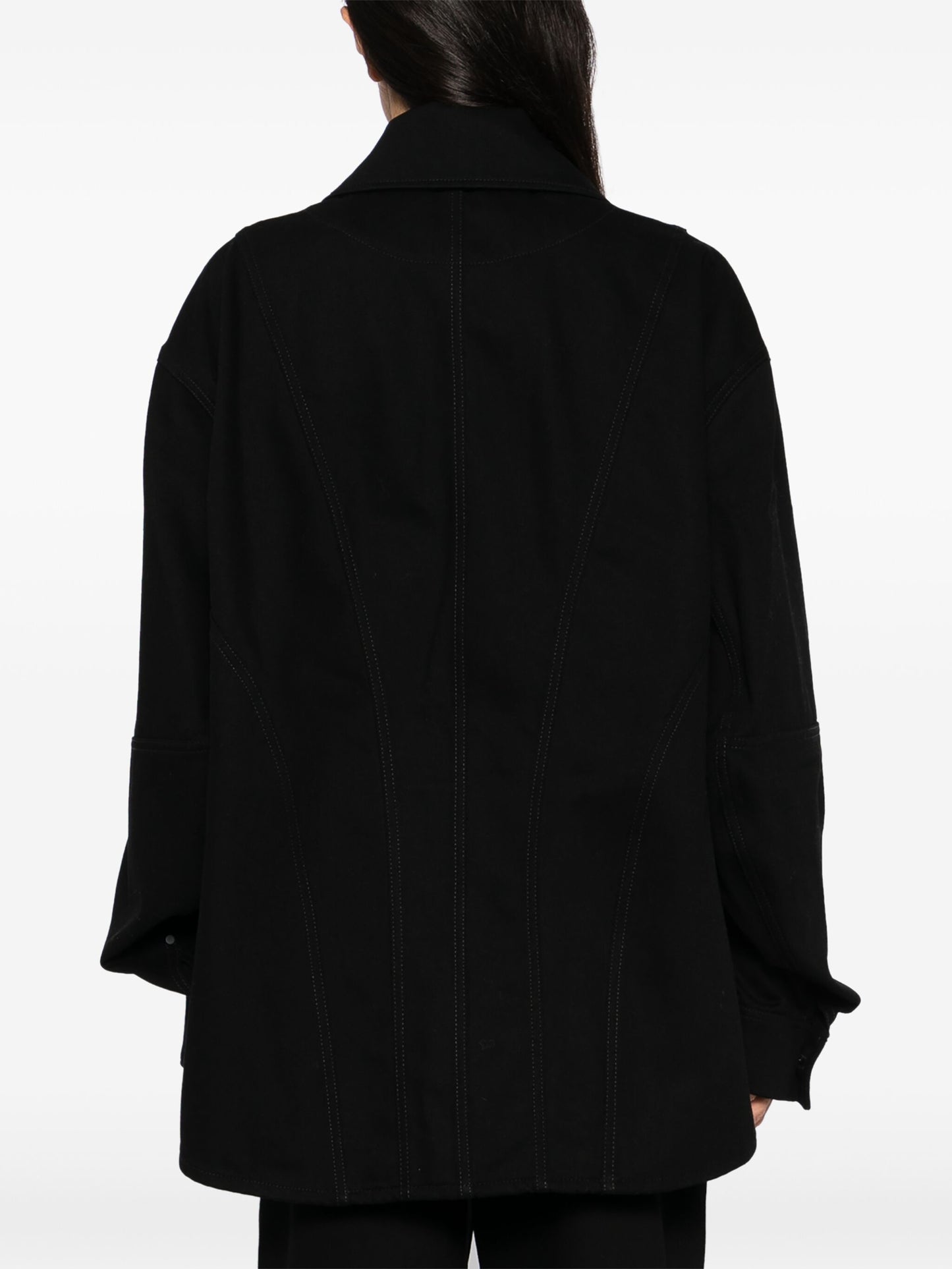 Corset Details Denim Jacket