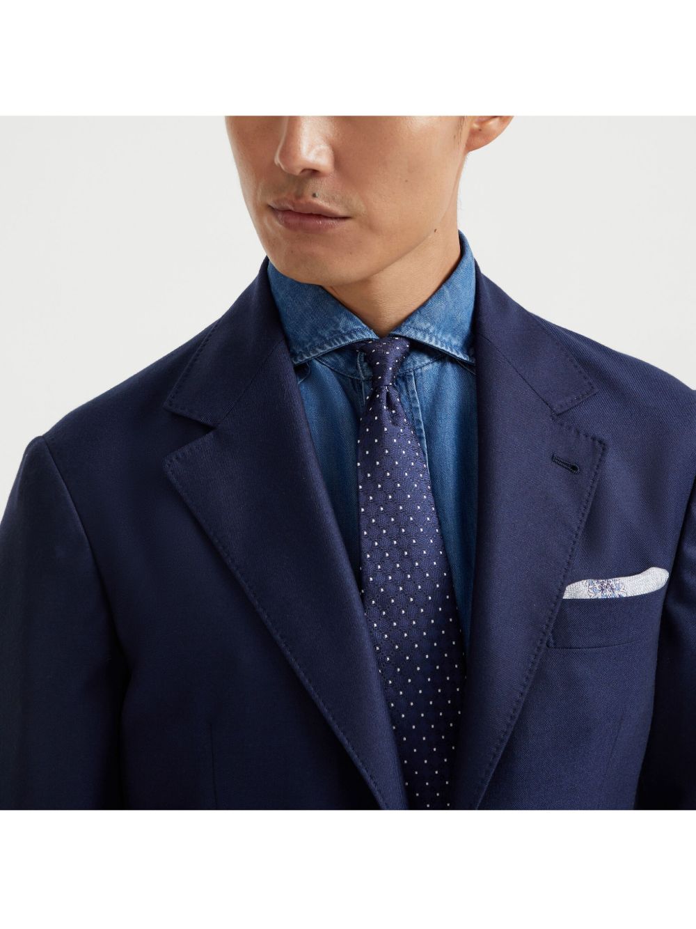 dot-jacquard silk tie